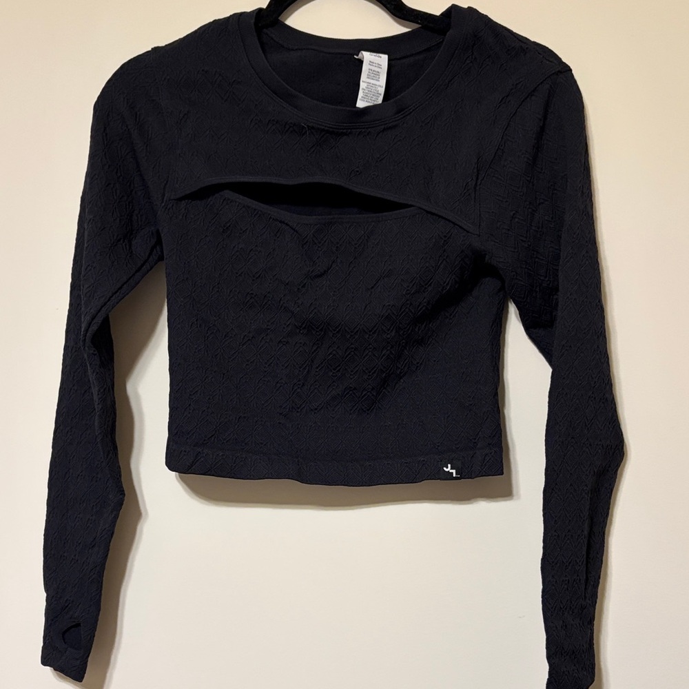 JoyLab Black Textured Crop Top